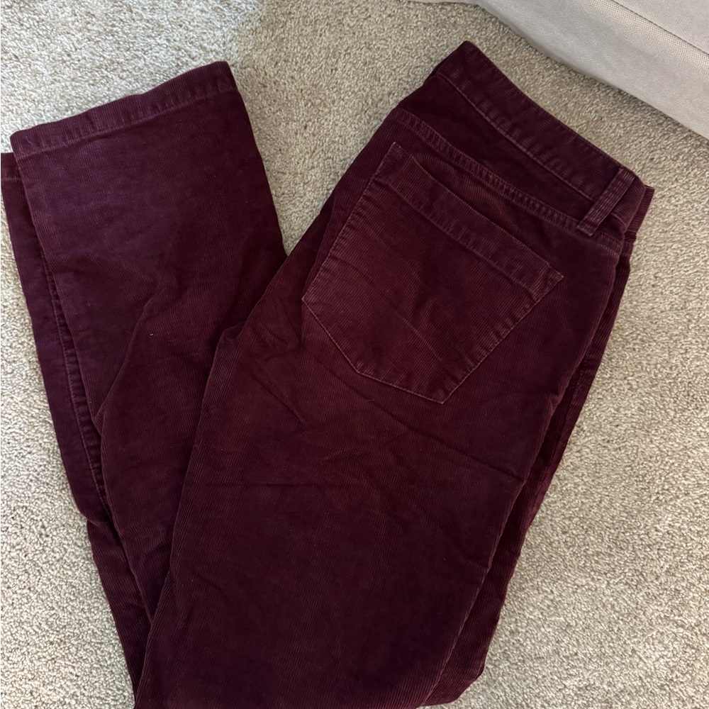 J. Crew Burgundy Corduroy Trousers 27 Short